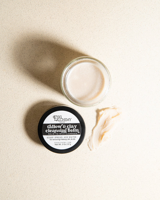 TALLOW BALM-TO-MILK CLEANSER | for Removing Makeup, Dirt, and Oils