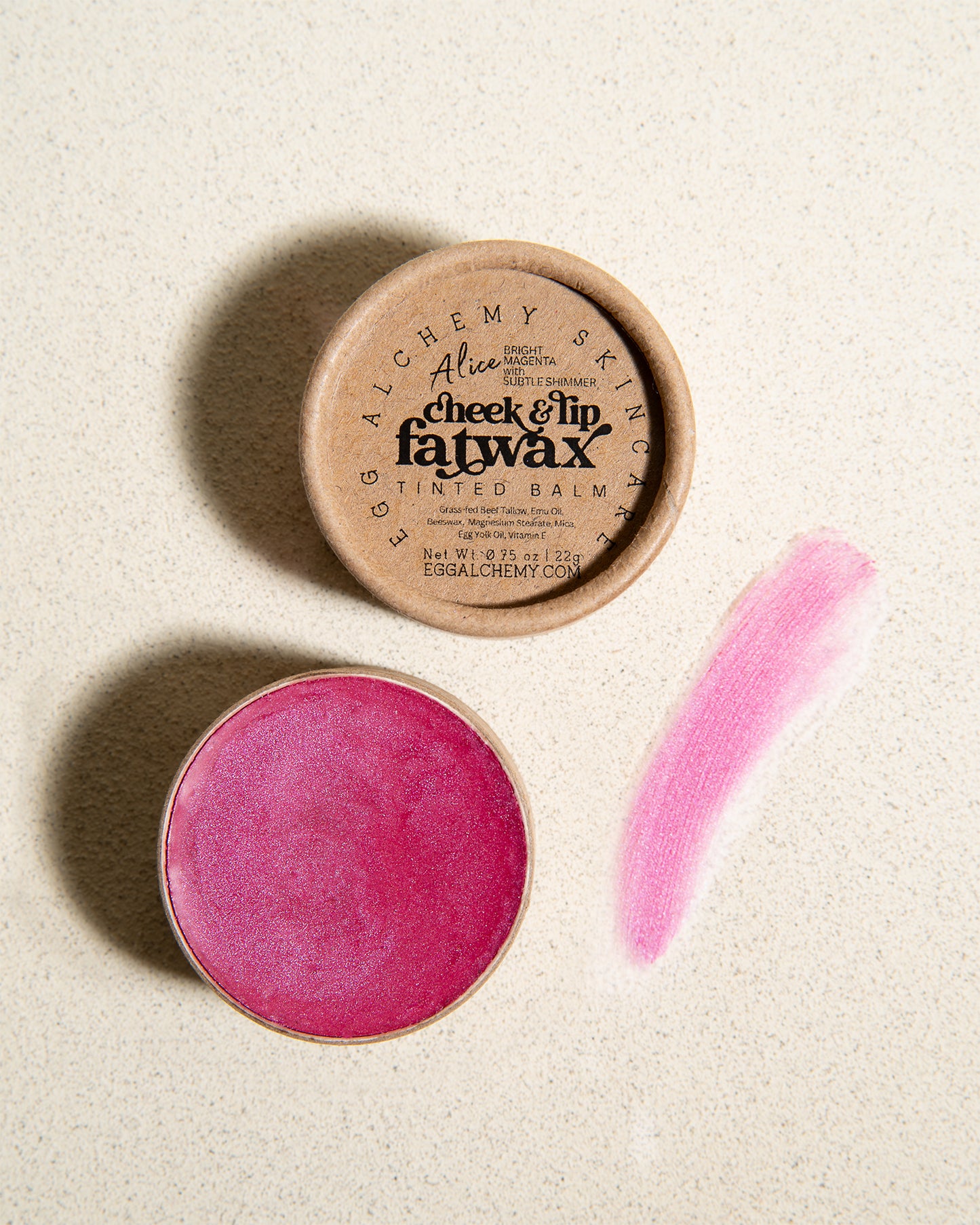 CHEEK & LIP FATWAX | Tinted, Moisturizing Balm, Safe for Cheeks, Lips, & Eyes