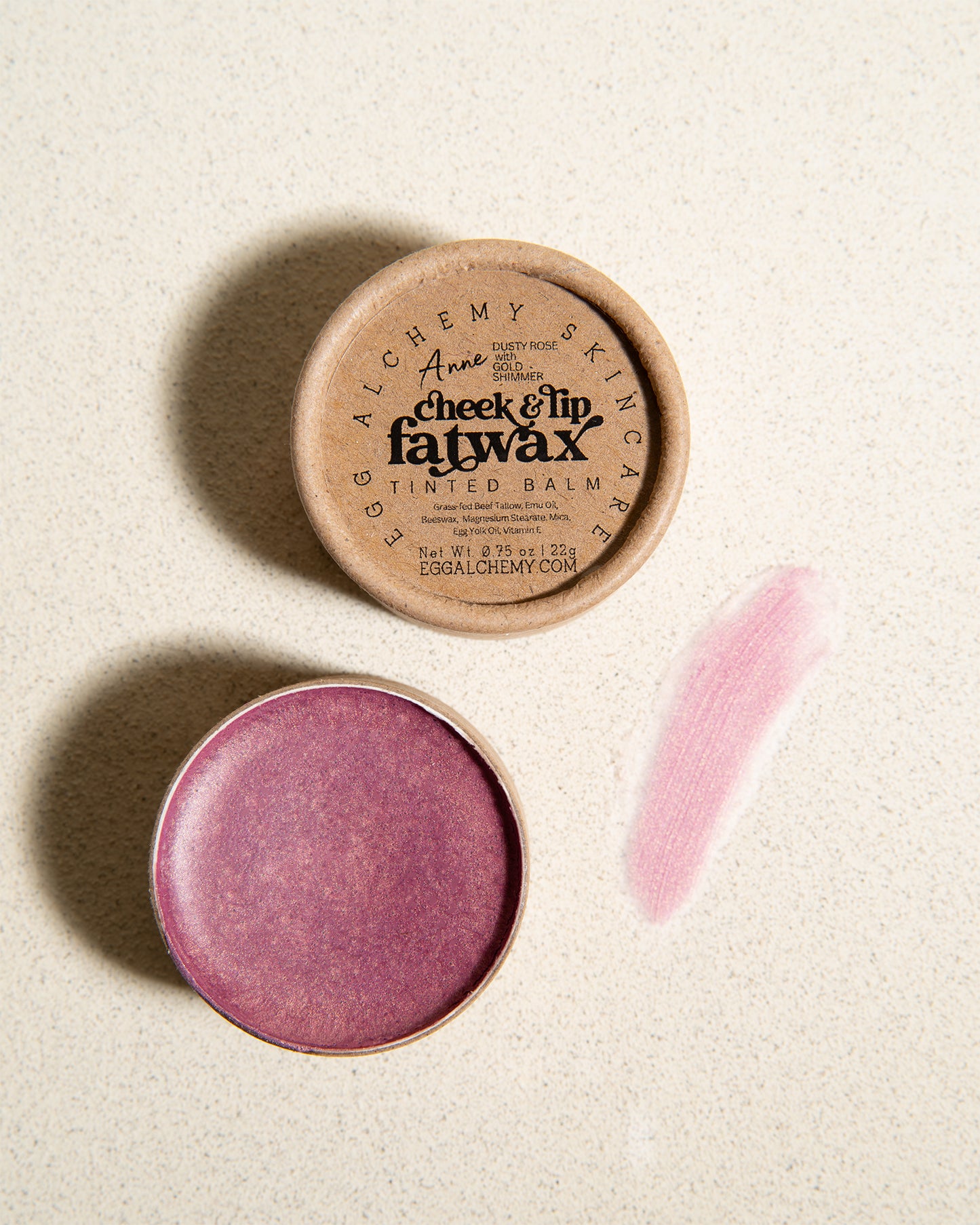 CHEEK & LIP FATWAX | Tinted, Moisturizing Balm, Safe for Cheeks, Lips, & Eyes