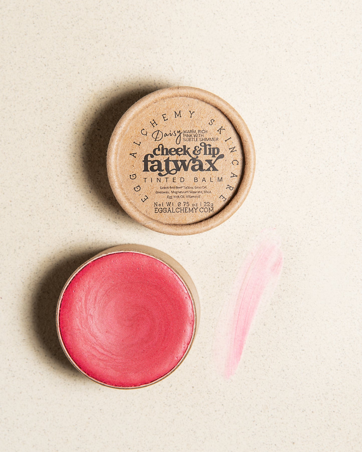 CHEEK & LIP FATWAX | Tinted, Moisturizing Balm, Safe for Cheeks, Lips, & Eyes